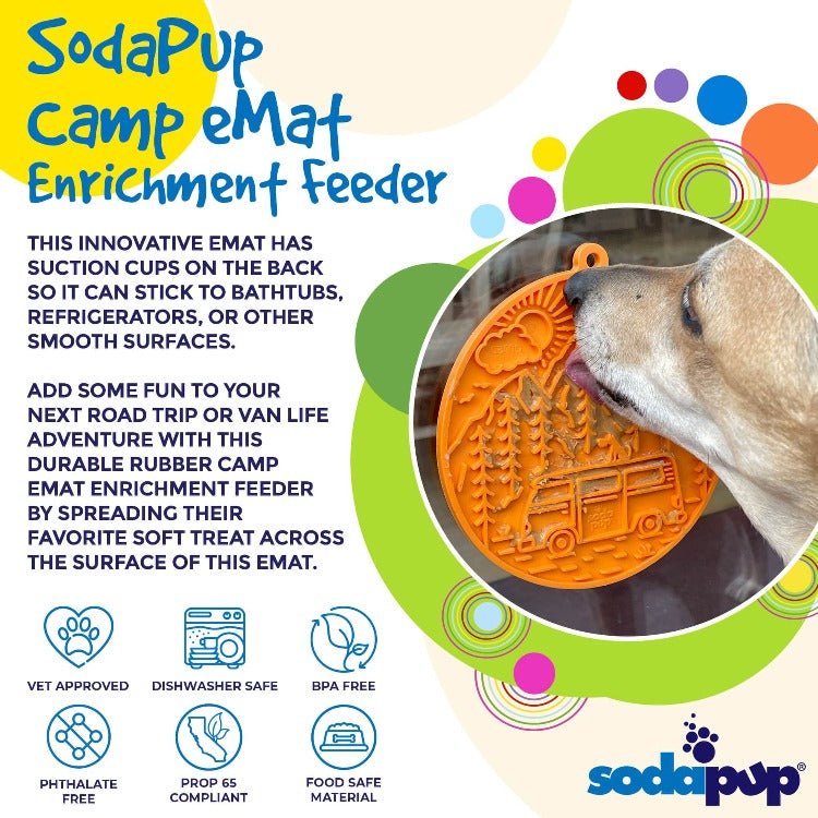 SodaPup Camp eMat Lick Mat with Suction Cups - FurrowpetstoreBowls, Feeding & EnrichmentSodaPup/True Dogs, LLC