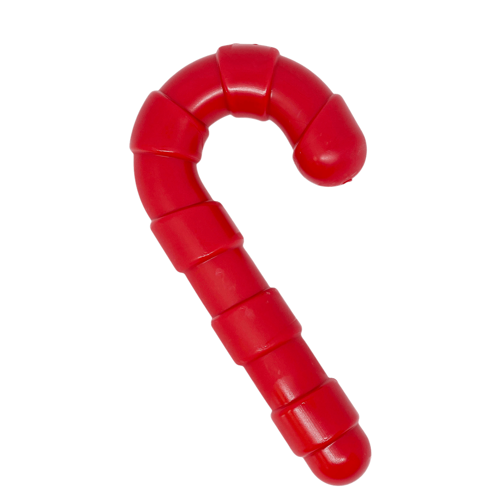 Red SodaPup candy cane shaped nylon dog chew toy
