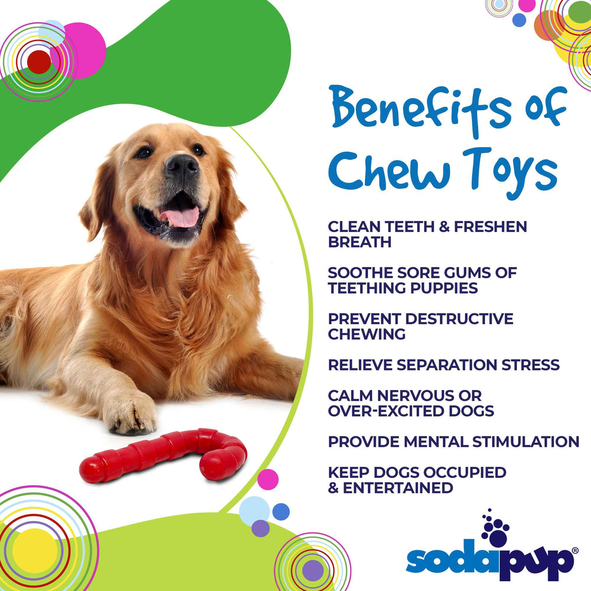 SodaPup Candy Cane Nylon Chew Toy - FurrowpetstoreToysSodaPup/True Dogs, LLC