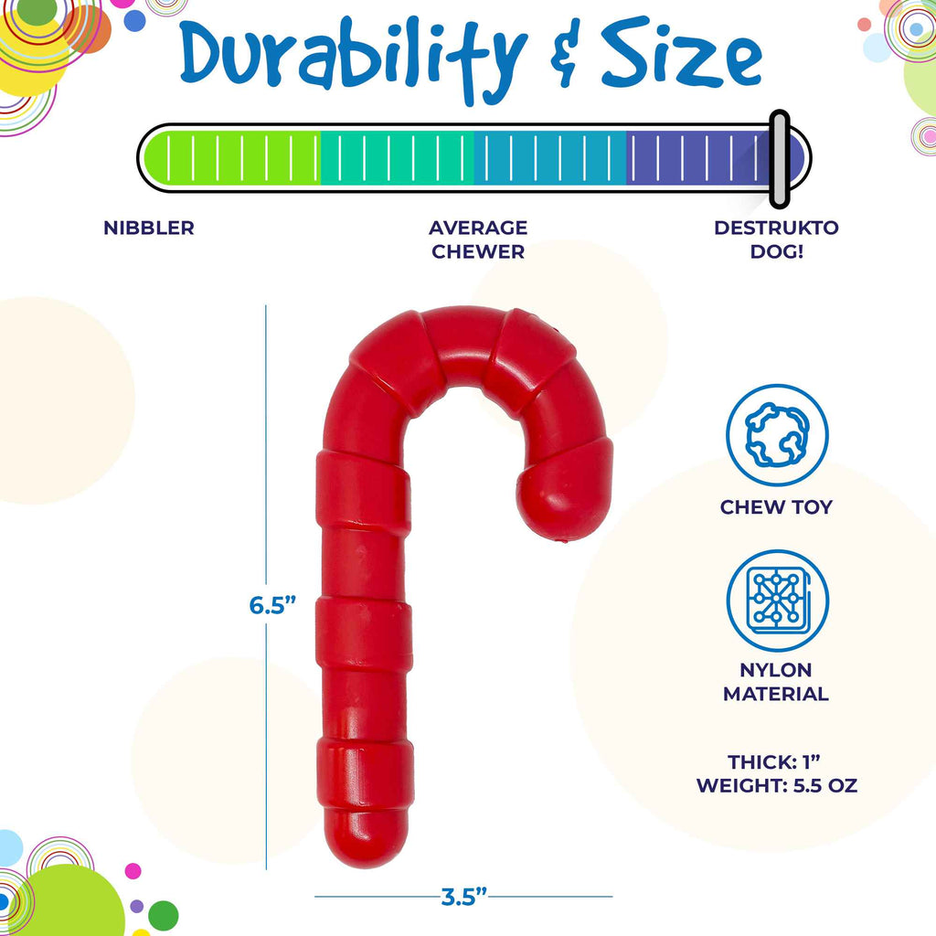 SodaPup Candy Cane Nylon Chew Toy - FurrowpetstoreToysSodaPup/True Dogs, LLC