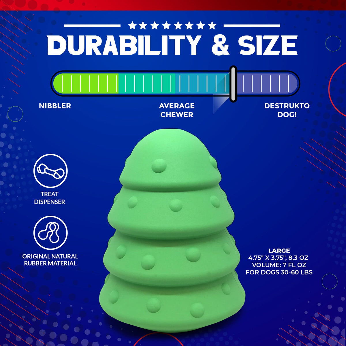 SodaPup Christmas Tree Rubber Treat Dispenser - FurrowpetstoreBowls, Feeding & EnrichmentSodaPup/True Dogs, LLC