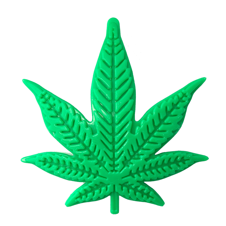 Green SodaPup maple leaf shaped nylon dog chew toy