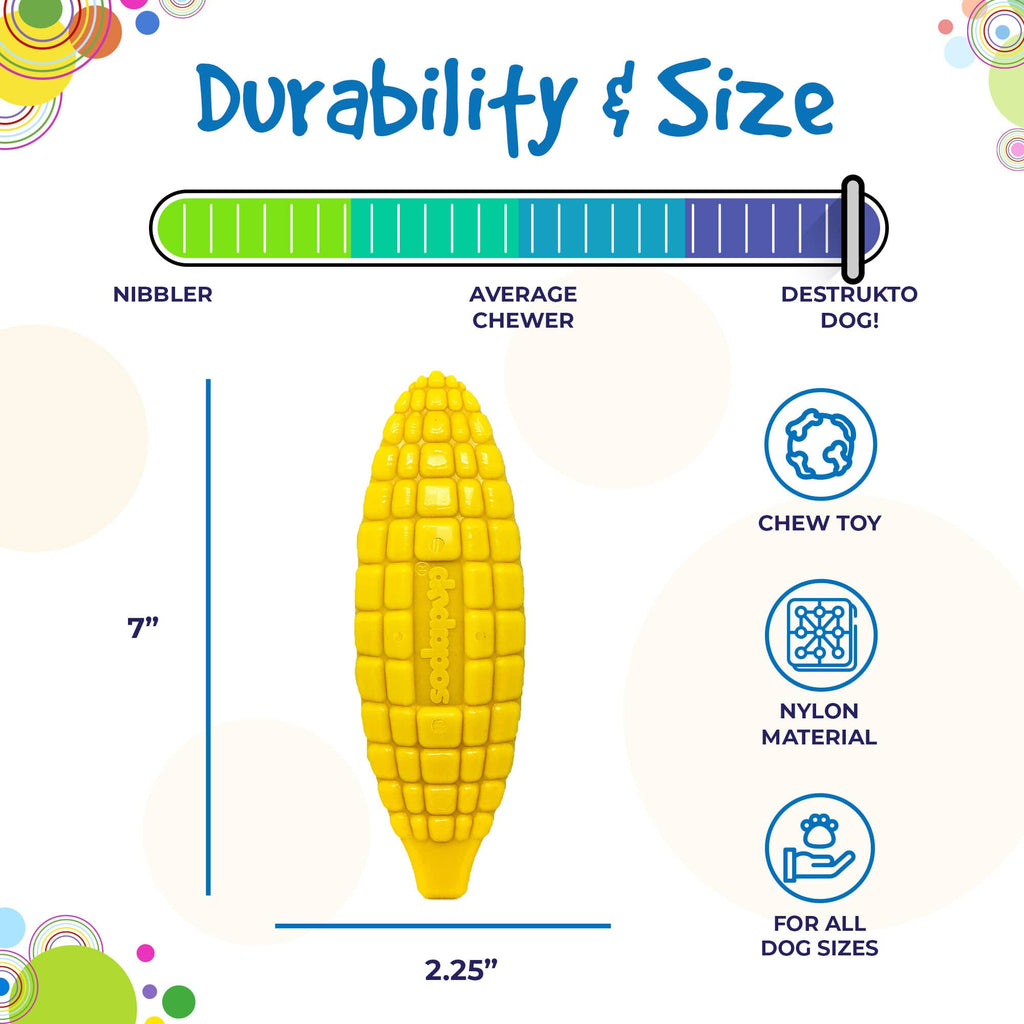 SodaPup Corn on the Cob Nylon Chew Toy - FurrowpetstoreToysSodaPup/True Dogs, LLC
