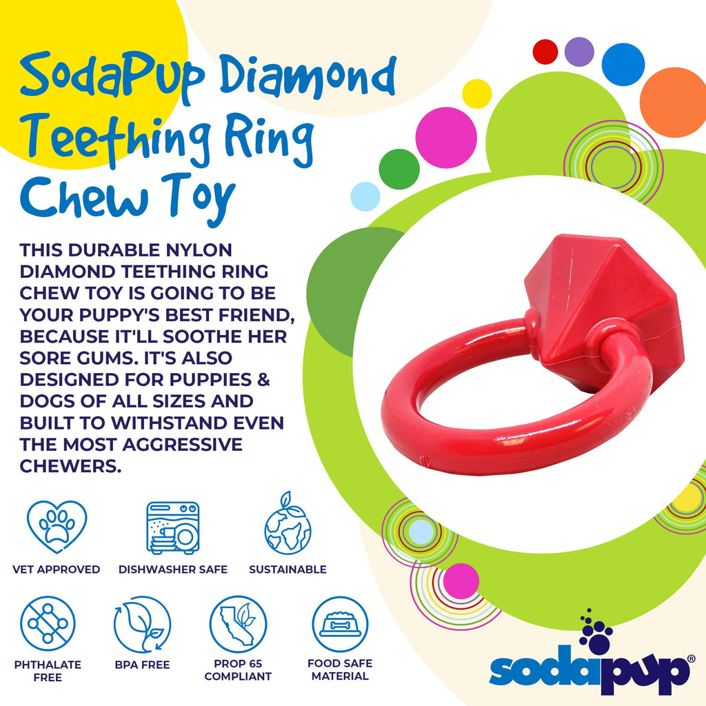 SodaPup Diamond Ring Nylon Puppy Teething Ring - FurrowpetstoreToysSodaPup/True Dogs, LLC