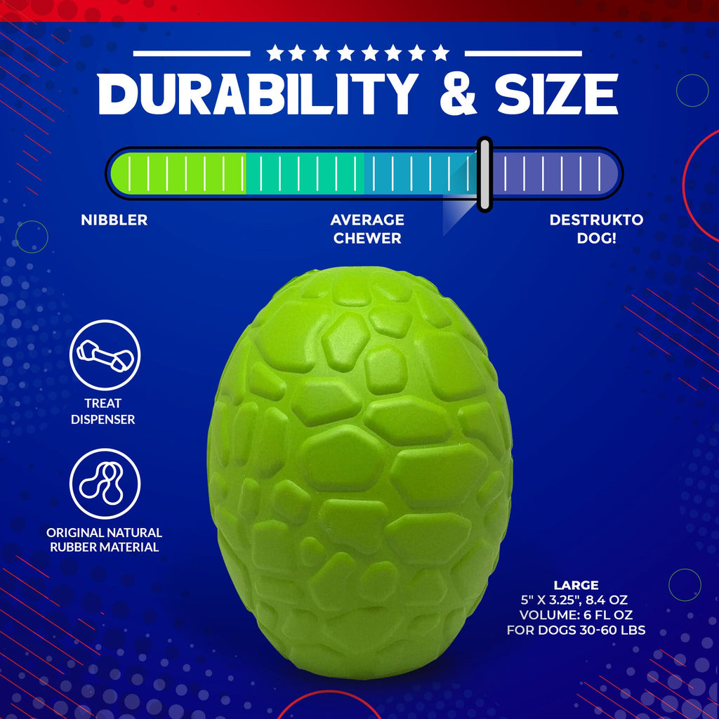 SodaPup Dinosaur Egg Treat Dispenser Chew Toy - FurrowpetstoreBowls, Feeding & EnrichmentSodaPup/True Dogs, LLC