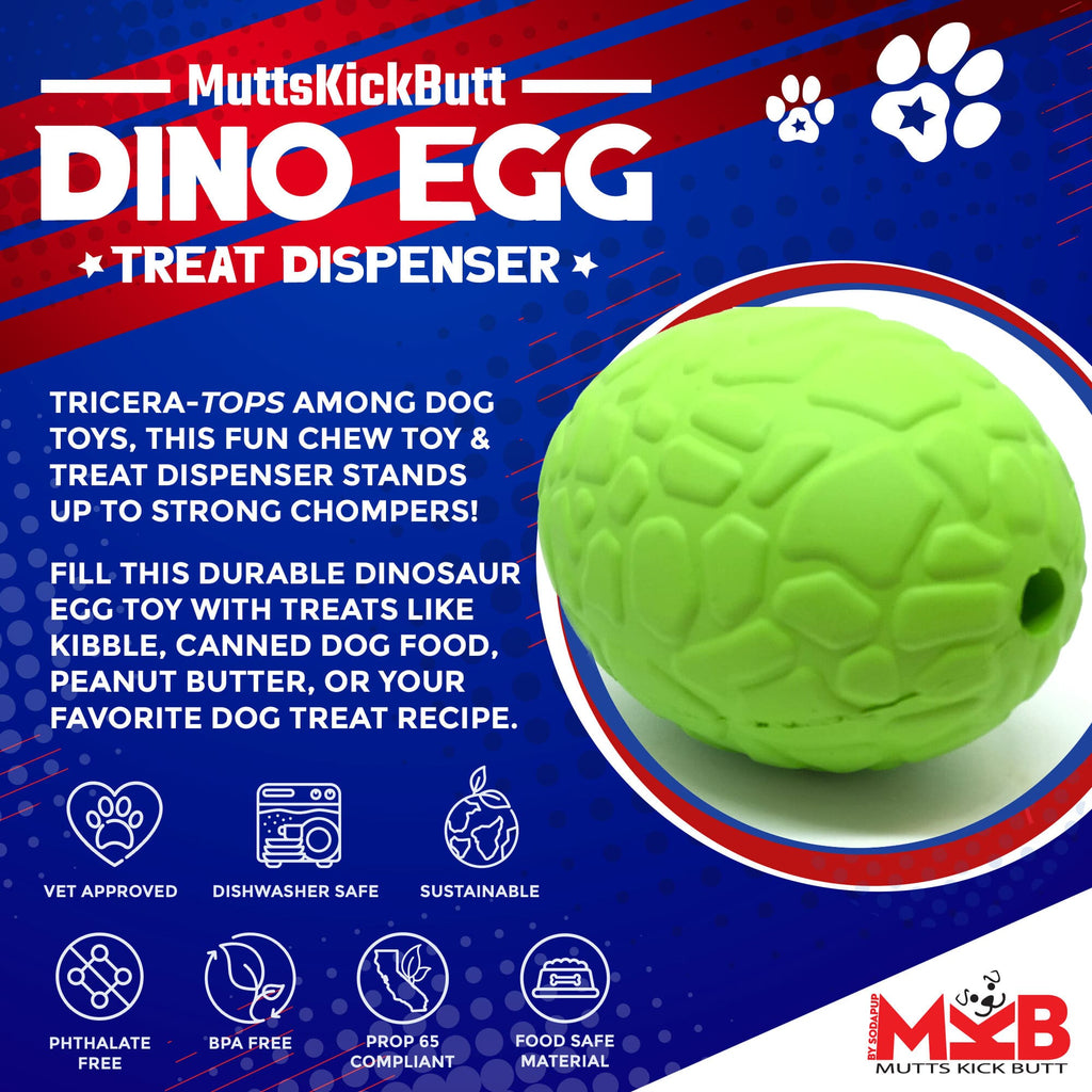 SodaPup Dinosaur Egg Treat Dispenser Chew Toy - FurrowpetstoreBowls, Feeding & EnrichmentSodaPup/True Dogs, LLC