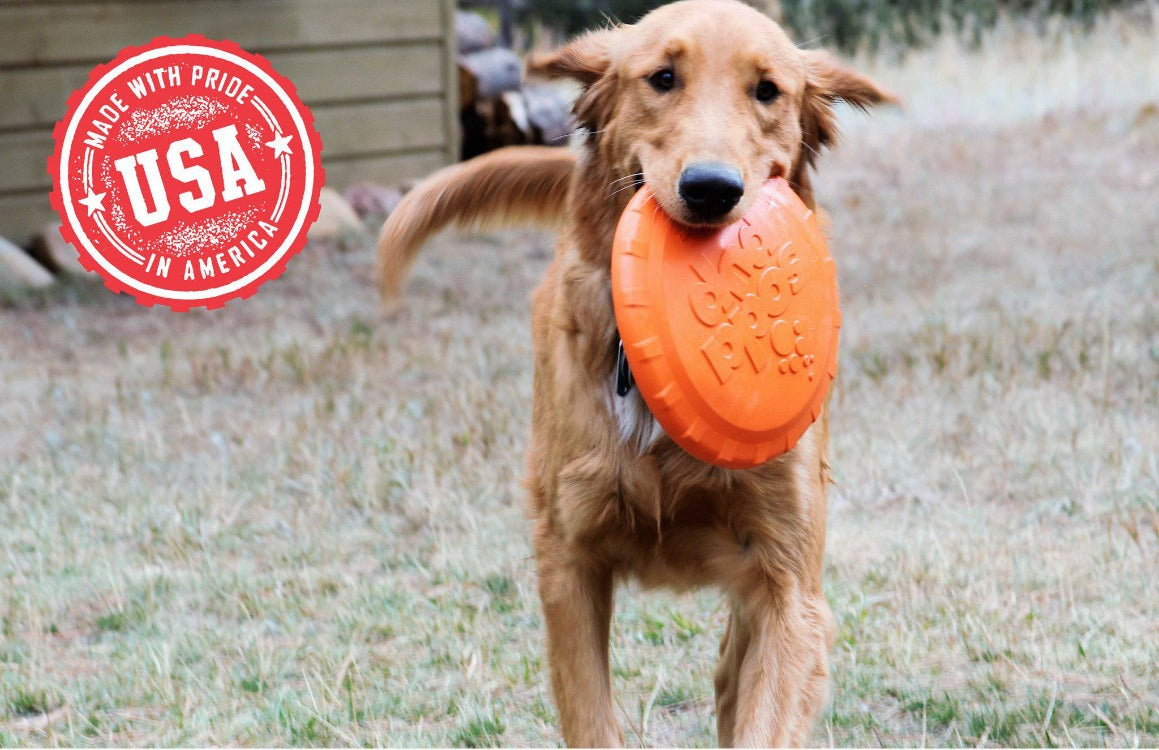 SodaPup Bottle Top Flyer Rubber Flying Disc, Orange