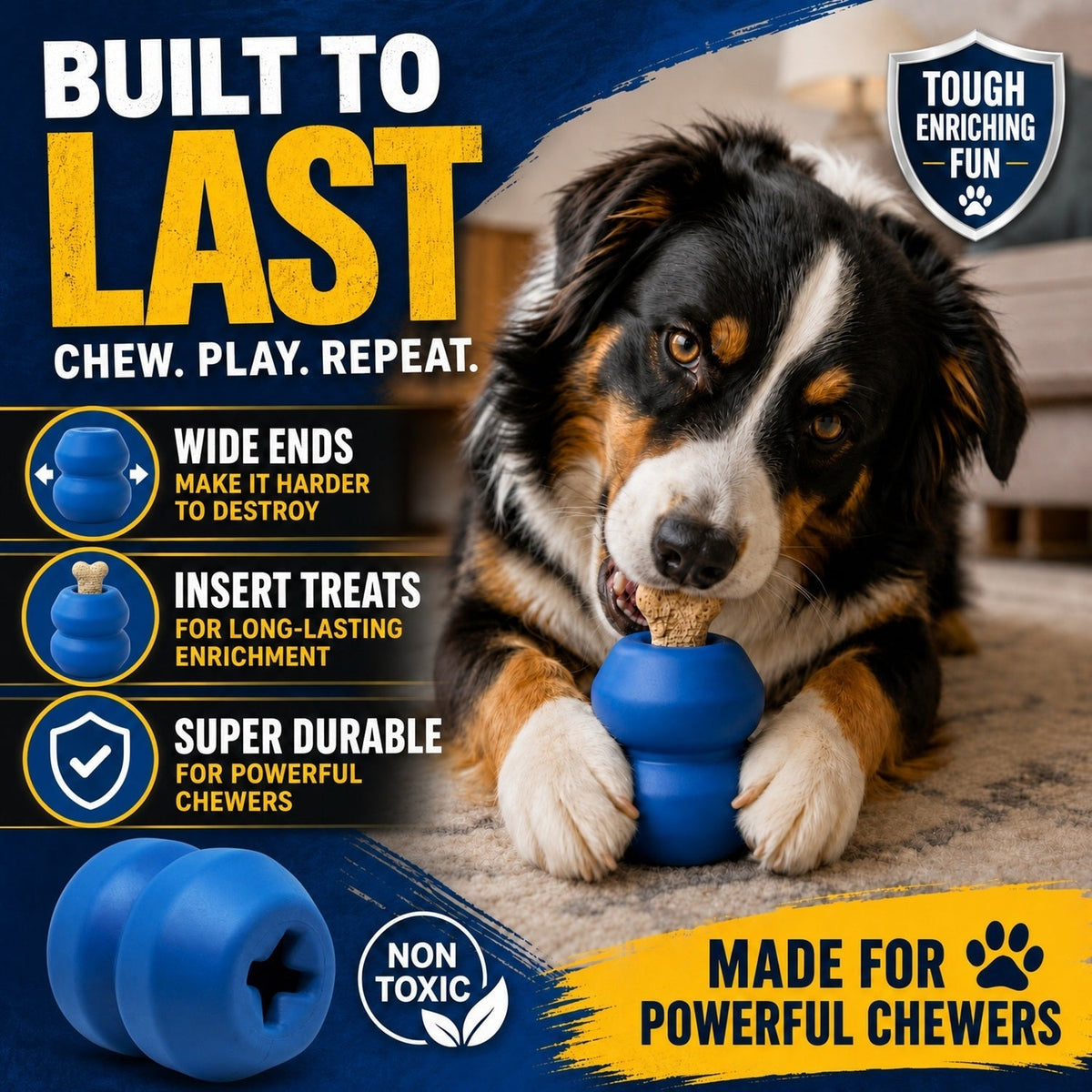 SodaPup Double Trouble Dual-Chamber Treat Toy - FurrowpetstoreBowls, Feeding & EnrichmentSodaPup/True Dogs, LLC