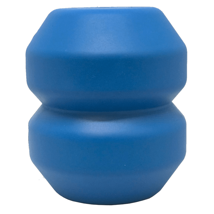 Blue SodaPup Double Trouble dual-chamber rubber treat toy