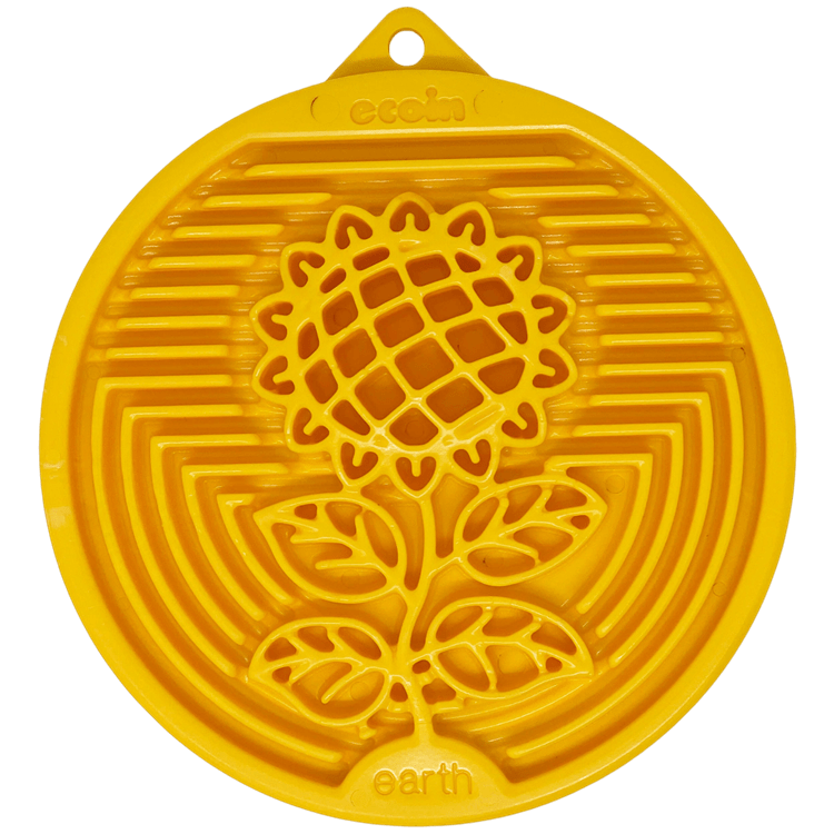 Yellow SodaPup Earth eCoin nylon lick disc