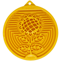 Yellow SodaPup Earth eCoin nylon lick disc