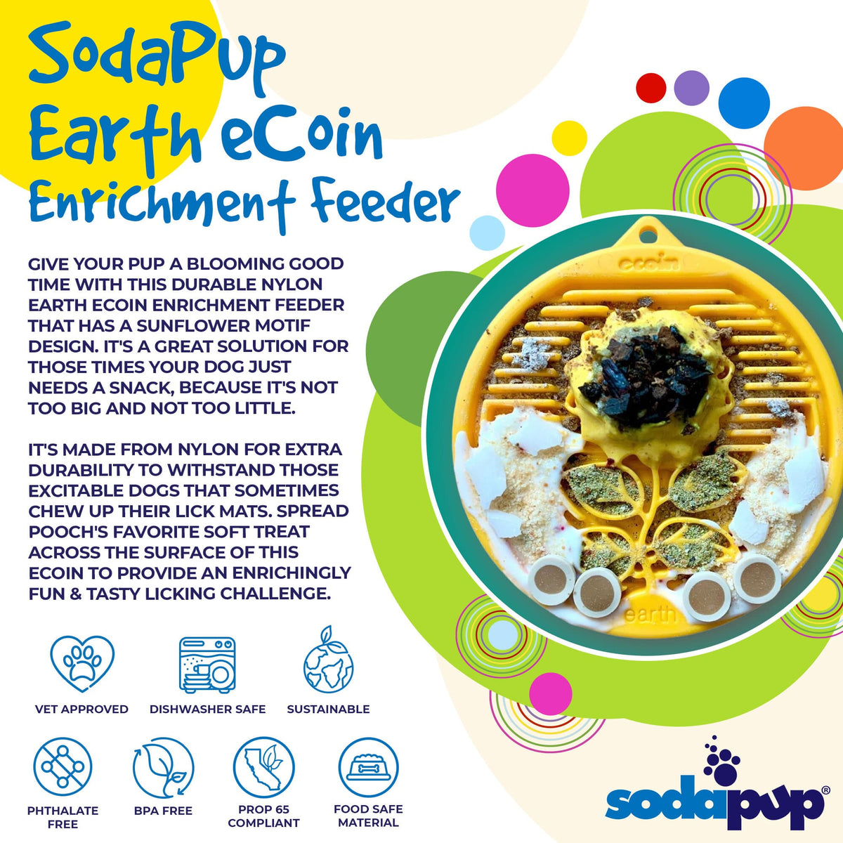 SodaPup Earth eCoin Nylon Lick Disc - FurrowpetstoreBowls, Feeding & EnrichmentSodaPup/True Dogs, LLC