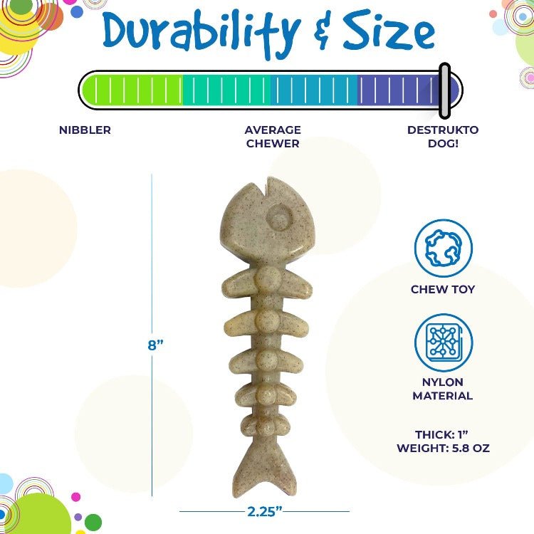 SodaPup Fish Bone Nylon Chew Toy - FurrowpetstoreToysSodaPup/True Dogs, LLC
