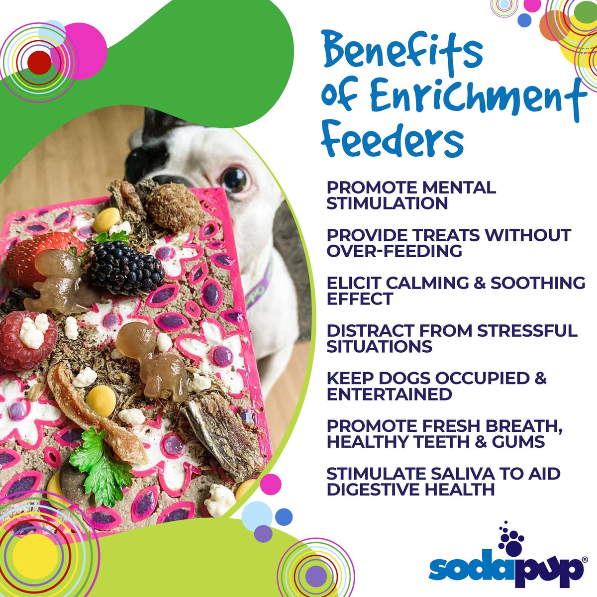 SodaPup Flower Power eMat Lick Mat - FurrowpetstoreBowls, Feeding & EnrichmentSodaPup/True Dogs, LLC