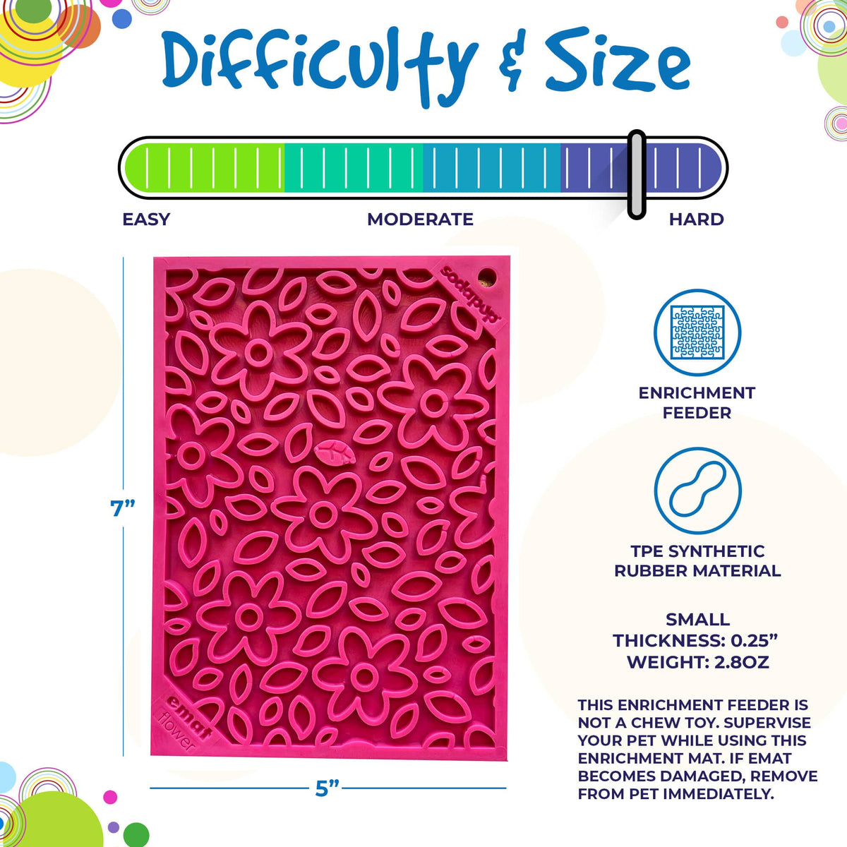 SodaPup Flower Power eMat Lick Mat - FurrowpetstoreBowls, Feeding & EnrichmentSodaPup/True Dogs, LLC