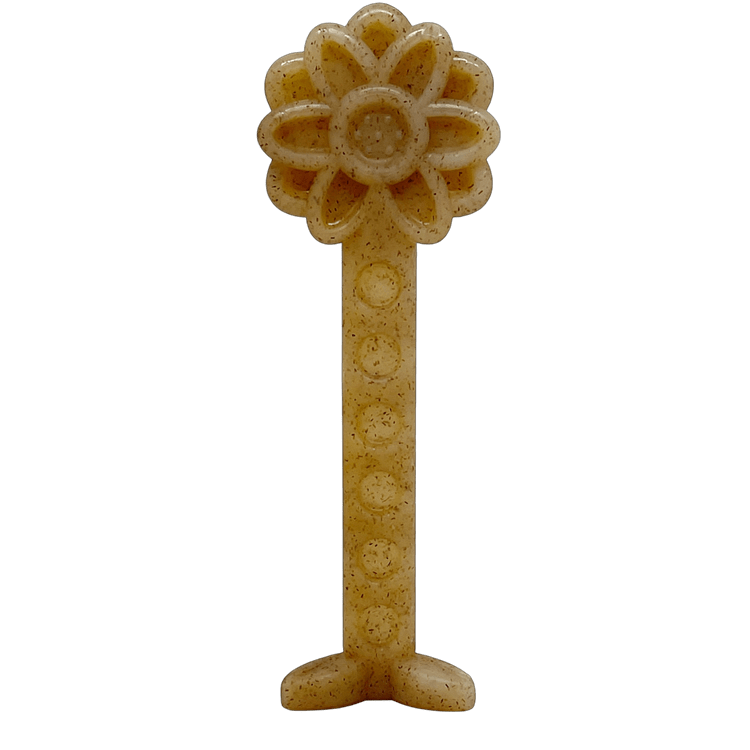 Brown SodaPup flower tower nylon chew toy
