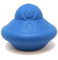 Blue SodaPup flying saucer rubber treat dispenser dog toy