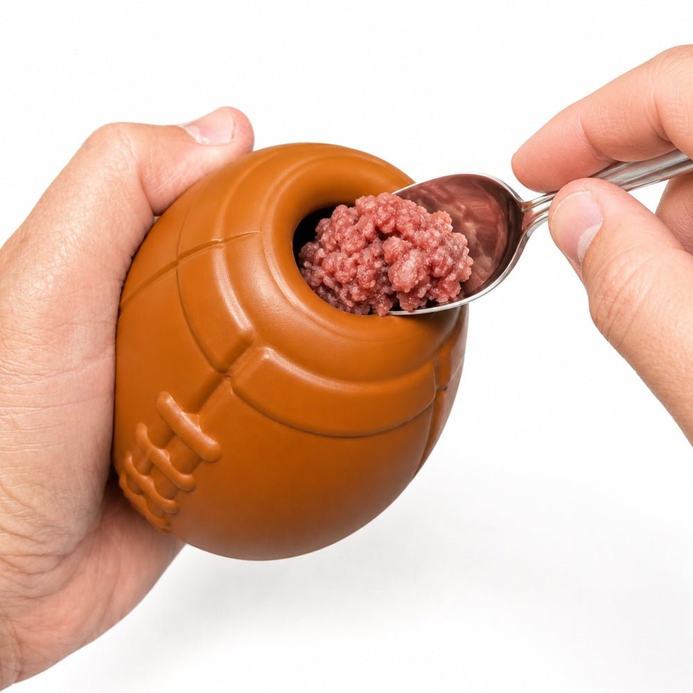 SodaPup Football Treat Dispenser Toy - FurrowpetstoreBowls, Feeding & EnrichmentSodaPup/True Dogs, LLC
