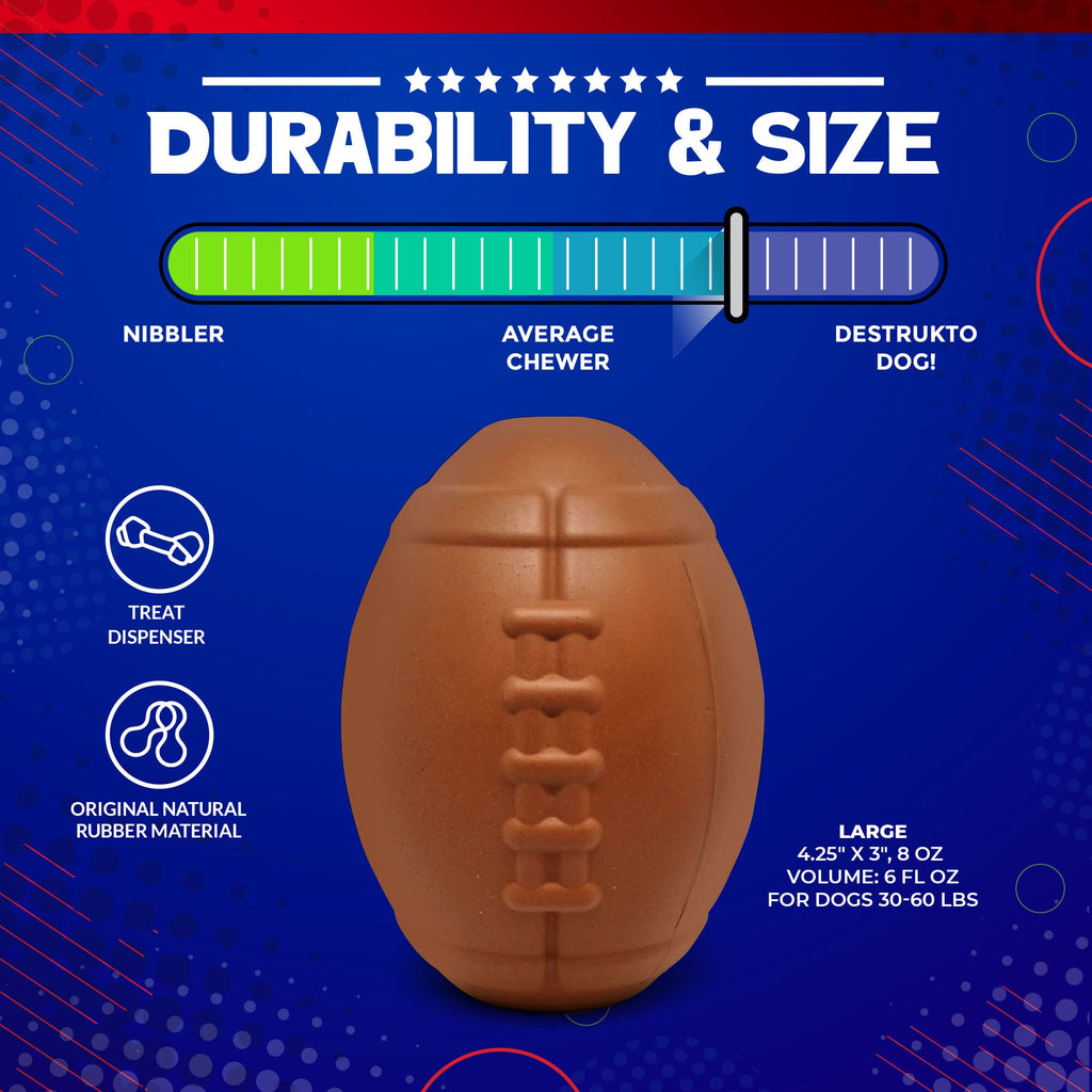 SodaPup Football Treat Dispenser Toy - FurrowpetstoreBowls, Feeding & EnrichmentSodaPup/True Dogs, LLC