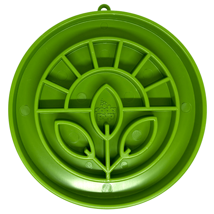 Light green SodaPup Garden eTray slow feeder