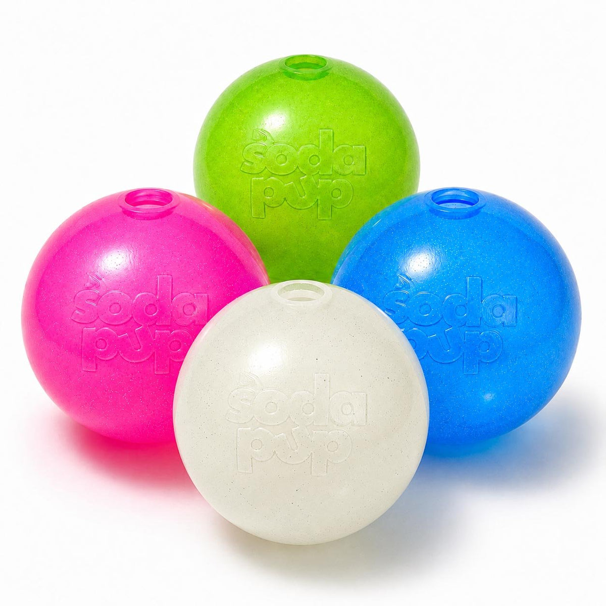 SodaPup glitter rubber fetch ball