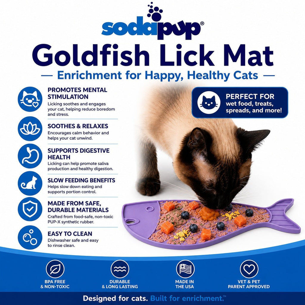 SodaPup Goldfish eMat Small Lick Mat for Cats - FurrowpetstoreBowls, Feeding & EnrichmentSodaPup/True Dogs, LLC