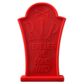 Orange SodaPup headstone shaped nylon dog chew toy