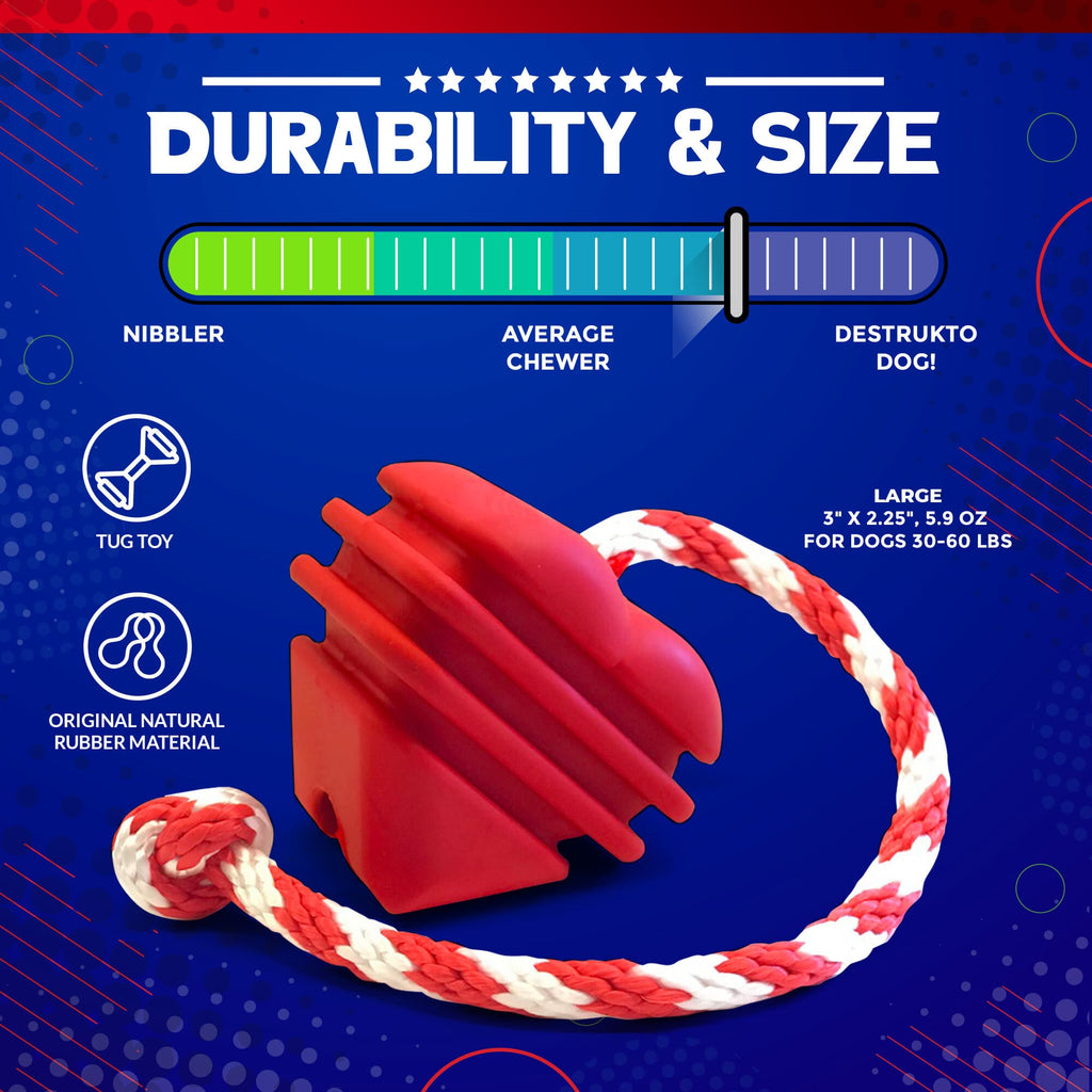 SodaPup Heart on a String Rubber Tug Toy - FurrowpetstoreToysSodaPup/True Dogs, LLC