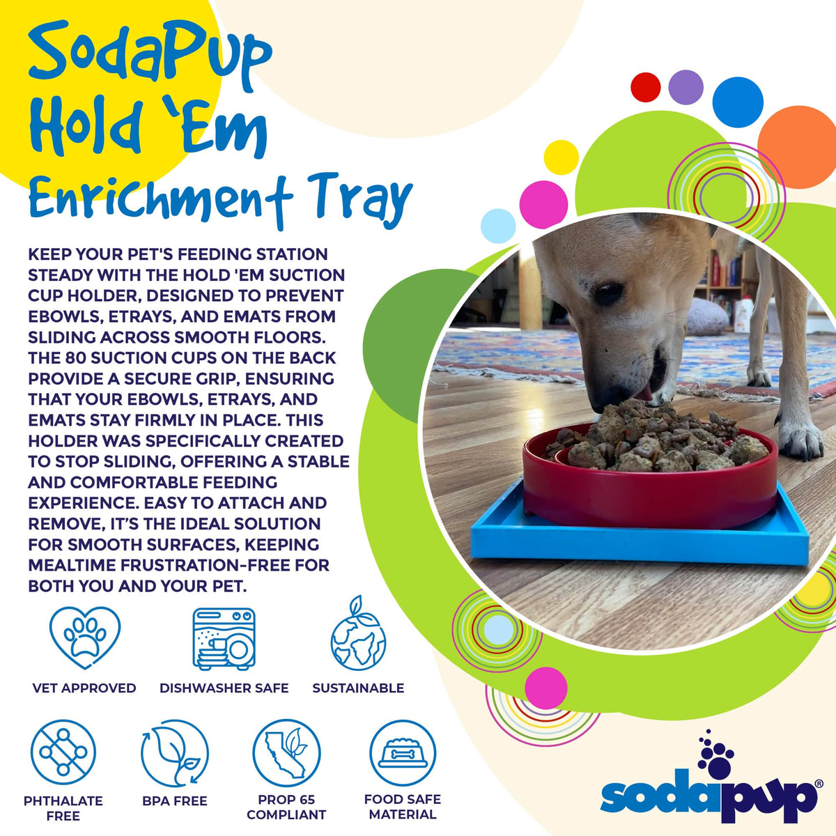 SodaPup Hold 'em Suction Cup Holder for Bowls and Lick Mats - FurrowpetstoreBowls, Feeding & EnrichmentSodaPup/True Dogs, LLC