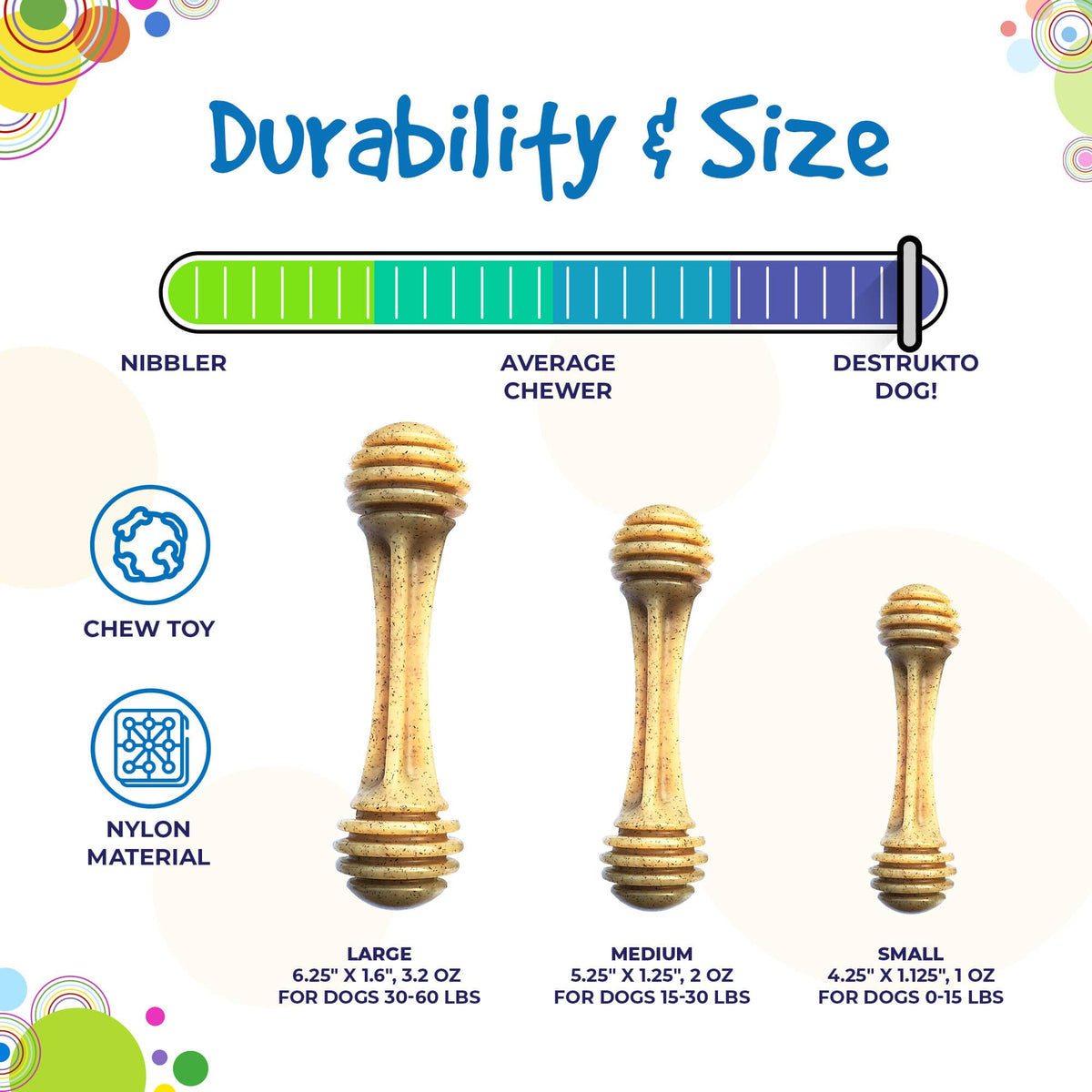 SodaPup Honey Bone Nylon Chew Toy - FurrowpetstoreToysSodaPup/True Dogs, LLC