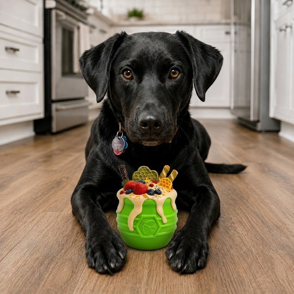 SodaPup Honey Pot eCup Treat Dispenser, Apple Green - FurrowpetstoreBowls, Feeding & EnrichmentSodaPup/True Dogs, LLC