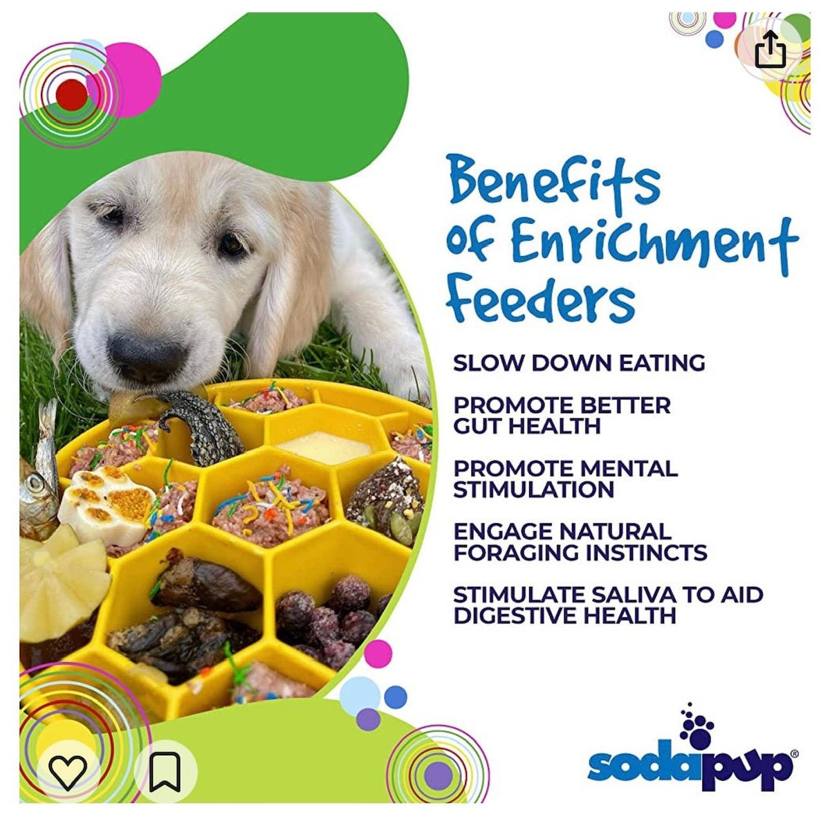 SodaPup Honeycomb eBowl Deep Slow Feeder - FurrowpetstoreBowls, Feeding & EnrichmentSodaPup/True Dogs, LLC