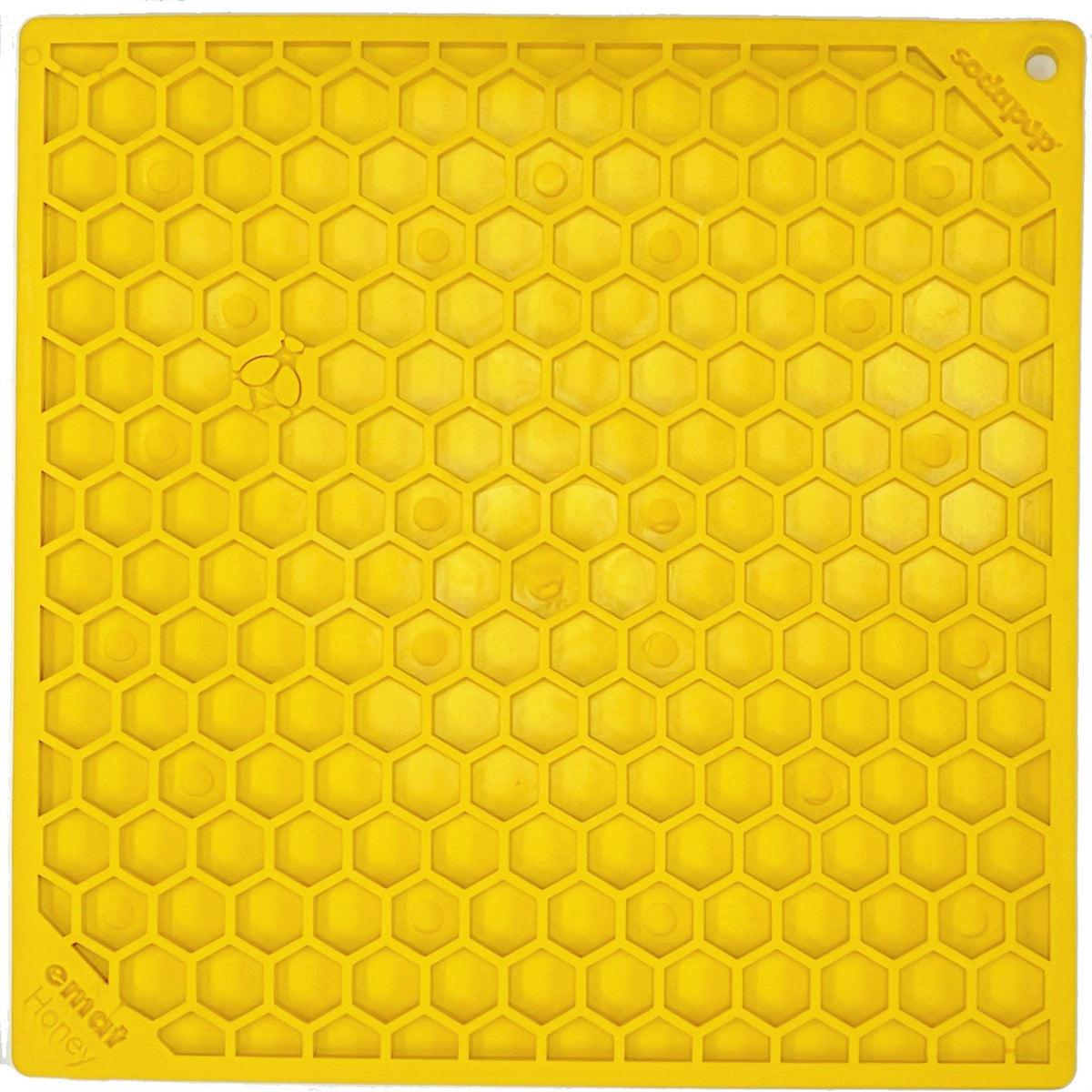 Yellow SodaPup Honeycomb eMat lick mat
