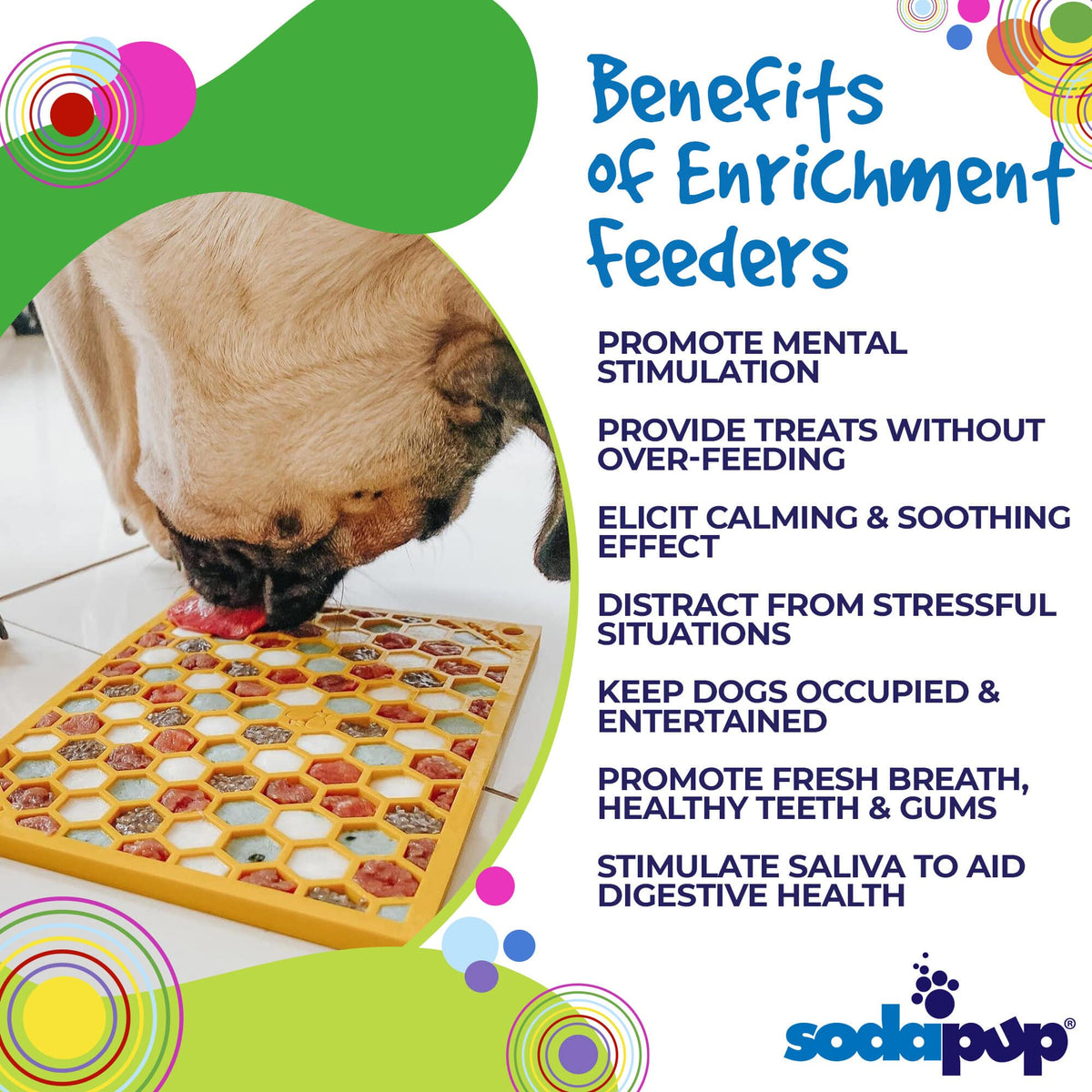 SodaPup Honeycomb eMat Lick Mat - FurrowpetstoreBowls, Feeding & EnrichmentSodaPup/True Dogs, LLC