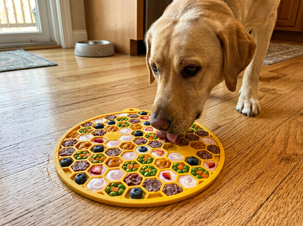 SodaPup Honeycomb eMat Round Lick Mat with Suction Cups - FurrowpetstoreBowls, Feeding & EnrichmentSodaPup/True Dogs, LLC