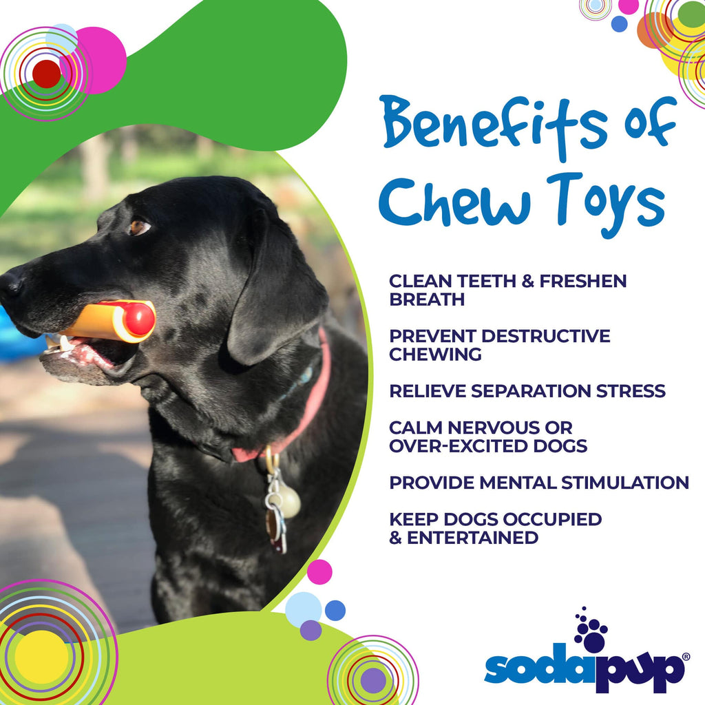 SodaPup Hot Dog Nylon Chew Toy - FurrowpetstoreToysSodaPup/True Dogs, LLC