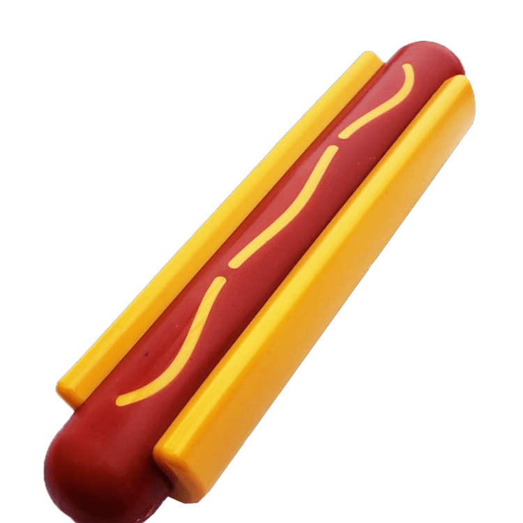 SodaPup hot dog shaped nylon dog chew toy