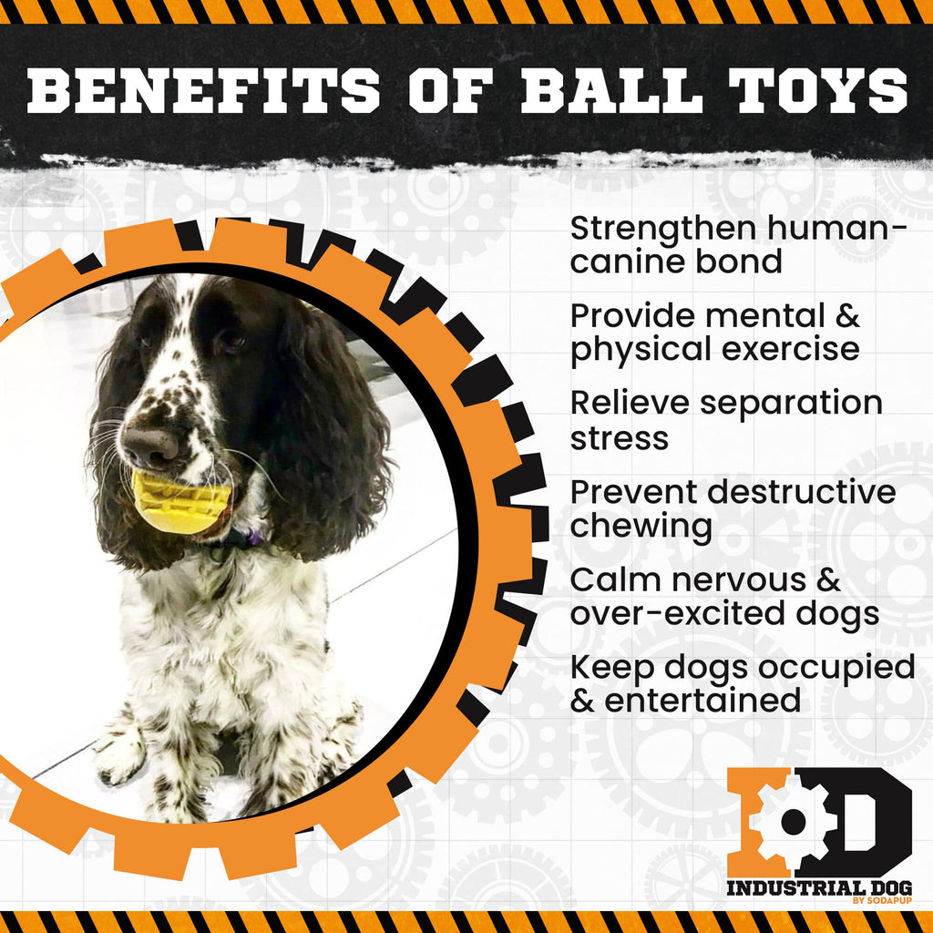 SodaPup Industrial Dog Ball Rubber Chew Toy - FurrowpetstoreToysSodaPup/True Dogs, LLC