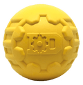 Yellow SodaPup Industrial Dog Ball rubber chew toy