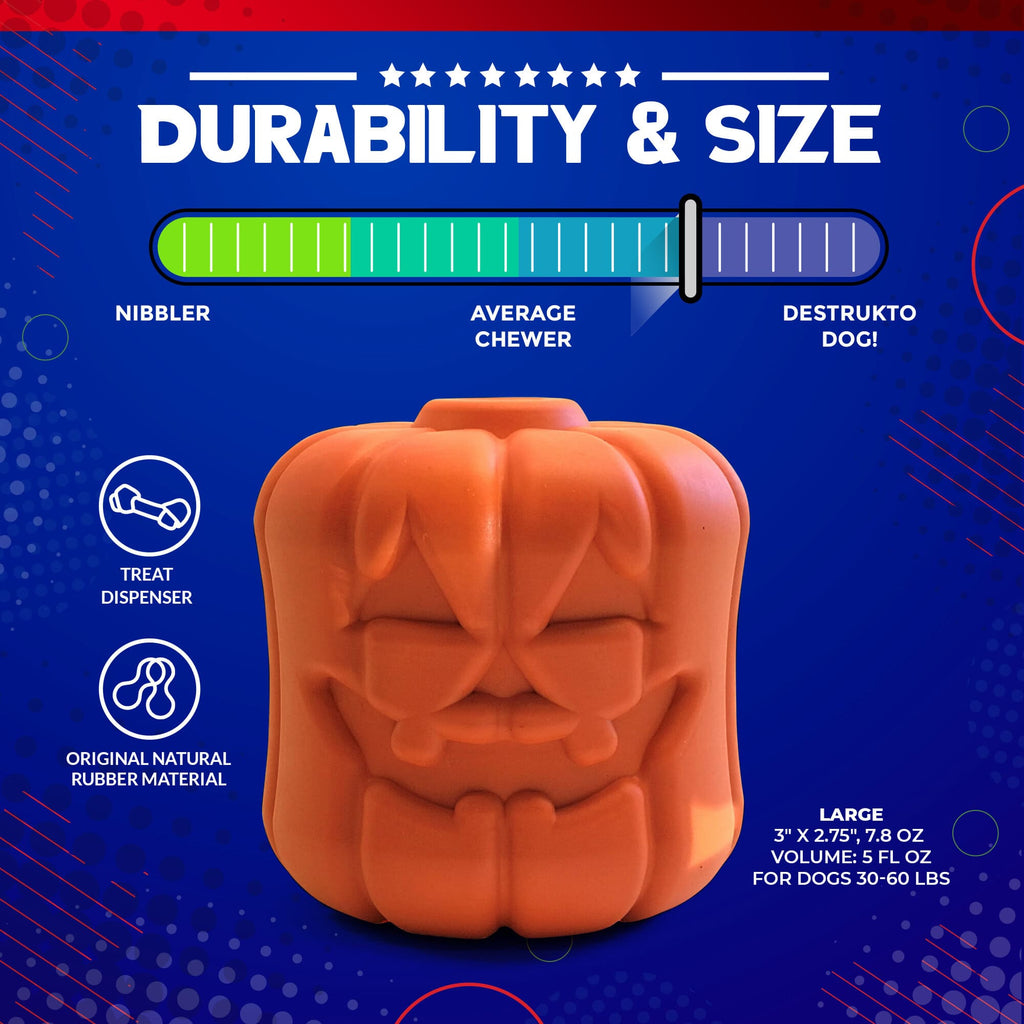 SodaPup Jack O' Lantern Treat Dispenser Toy - FurrowpetstoreBowls, Feeding & EnrichmentSodaPup/True Dogs, LLC