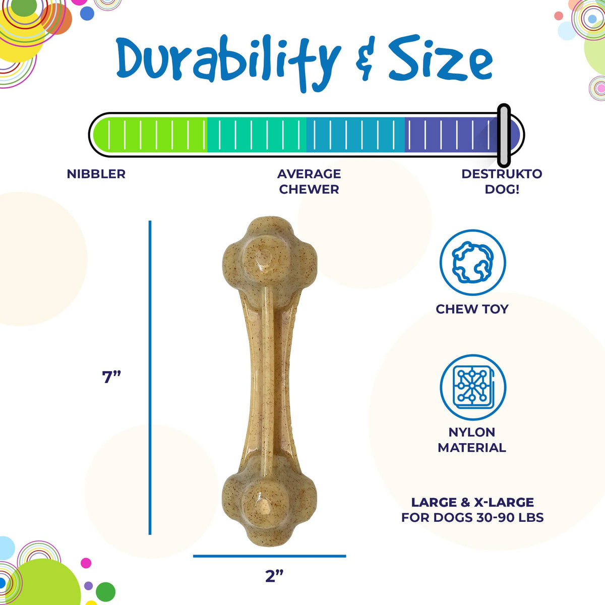SodaPup Knuckle Bone Nylon Chew Toy - FurrowpetstoreToysSodaPup/True Dogs, LLC