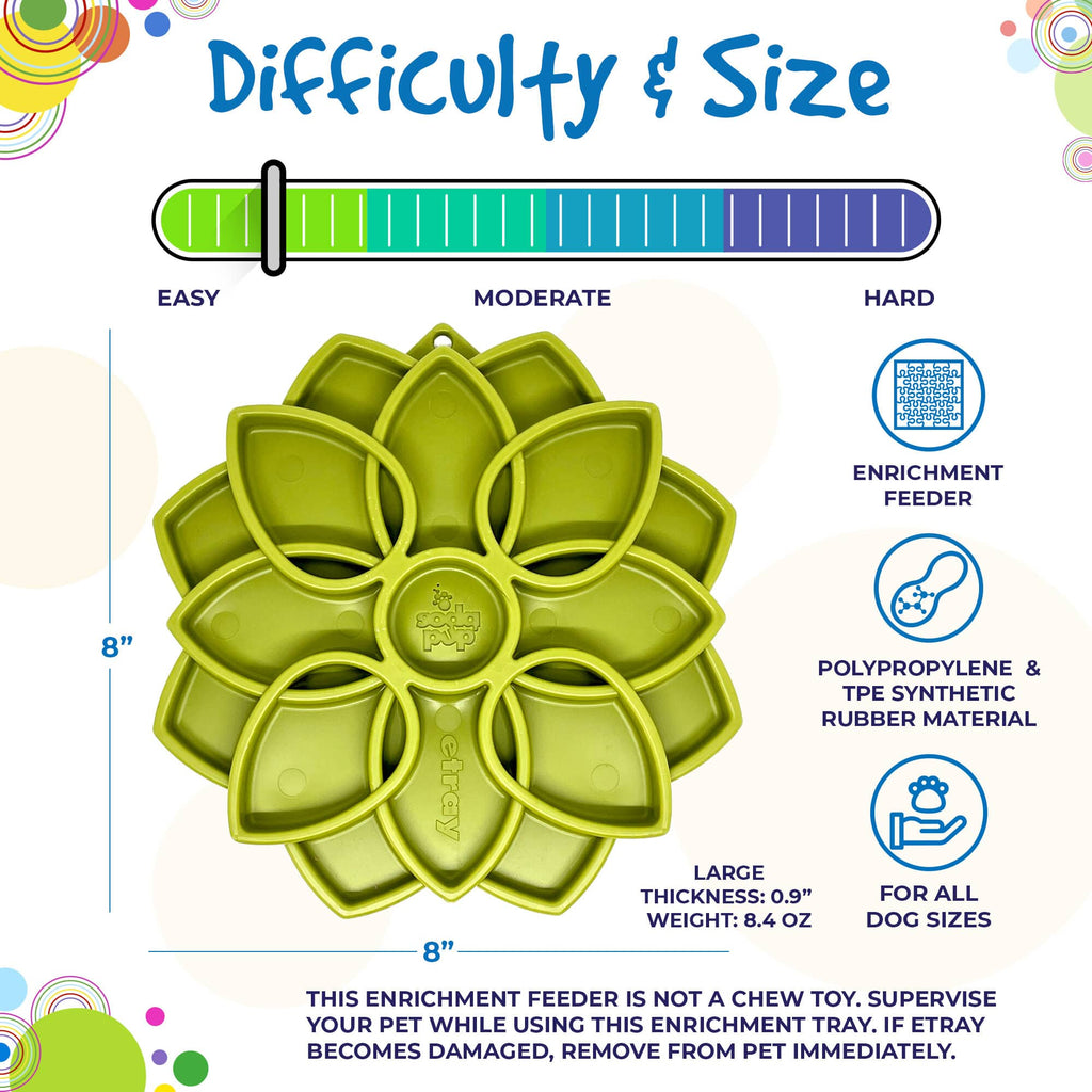 SodaPup Mandala eTray Shallow Slow Feeder - FurrowpetstoreBowls, Feeding & EnrichmentSodaPup/True Dogs, LLC