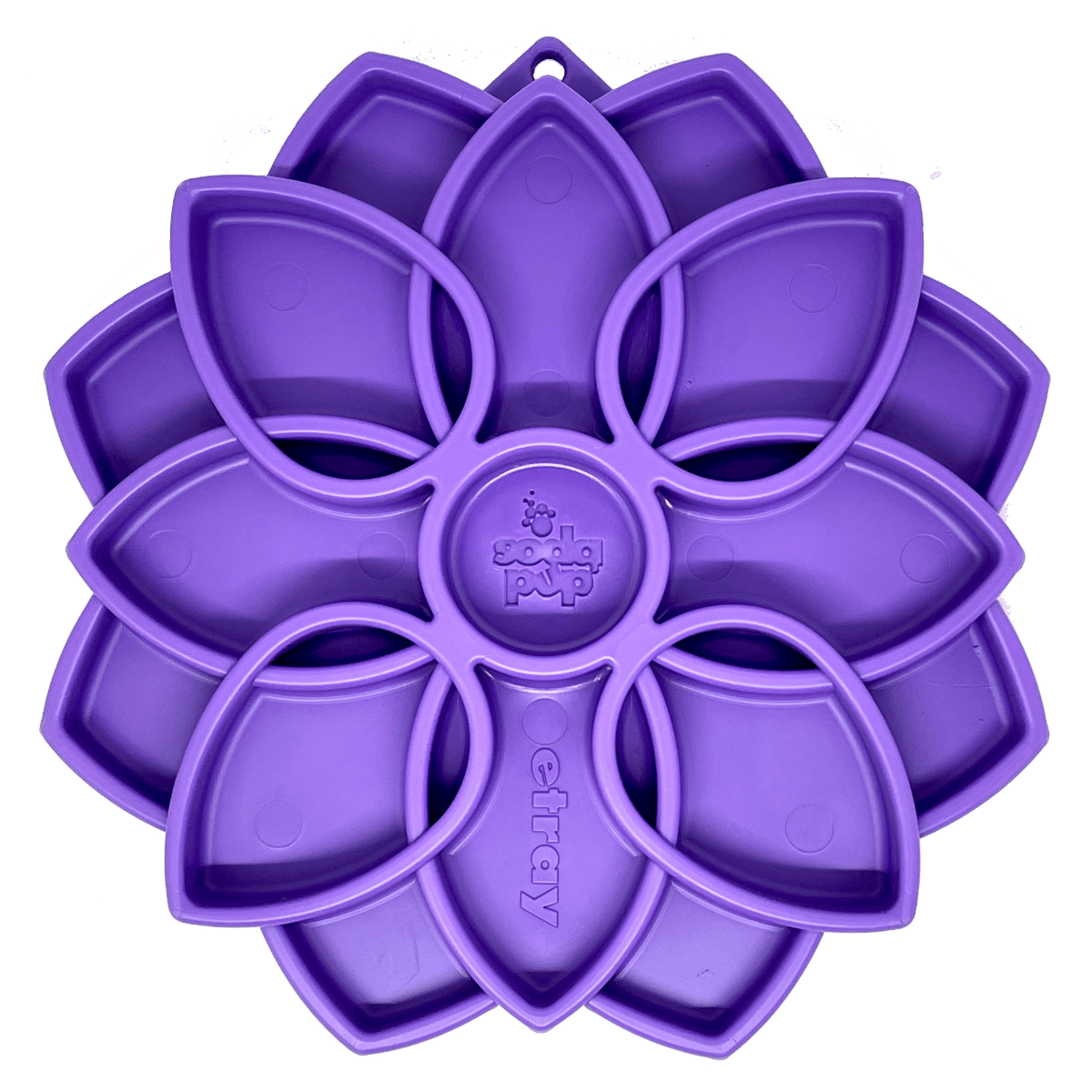 Blue SodaPup Mandala eTray shallow slow feeder
