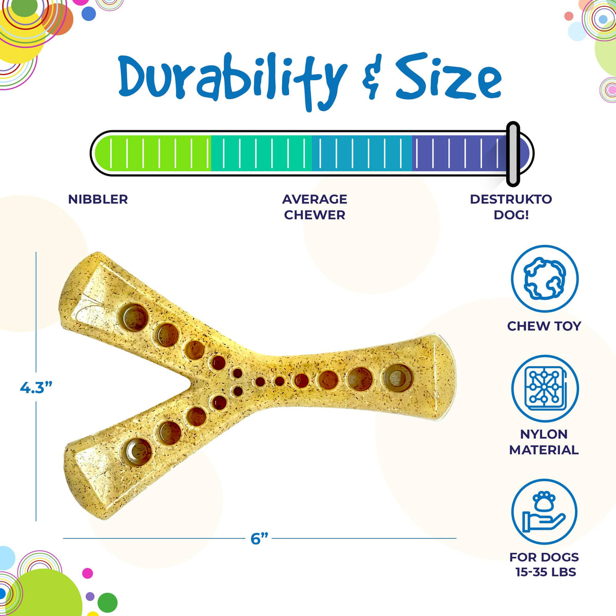 SodaPup MOD Wishbone Fillable Nylon Chew Toy - FurrowpetstoreToysSodaPup/True Dogs, LLC