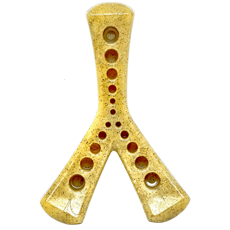 Brown SodaPup MOD wishbone nylon chew toy