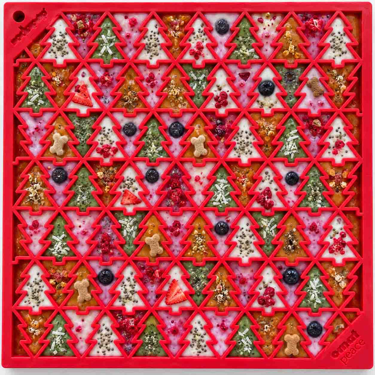 SodaPup Peace Christmas Tree eMat Lick Mat - FurrowpetstoreBowls, Feeding & EnrichmentSodaPup/True Dogs, LLC