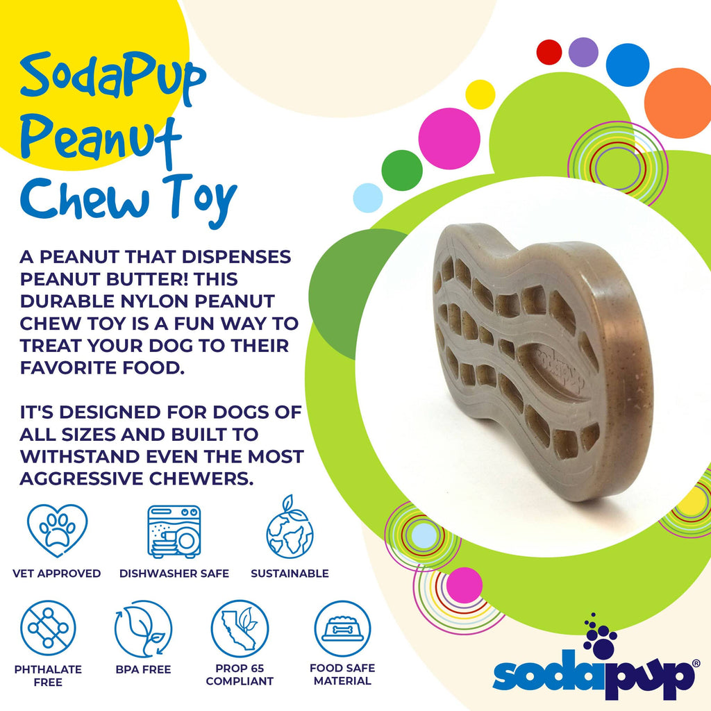 SodaPup Peanut Nylon Chew Toy - FurrowpetstoreToysSodaPup/True Dogs, LLC