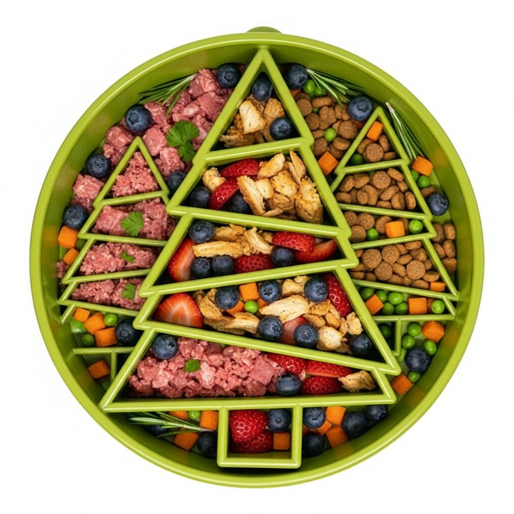 SodaPup Pine Tree eBowl Christmas Slow Feeder Dog Bowl - FurrowpetstoreBowls, Feeding & EnrichmentSodaPup/True Dogs, LLC
