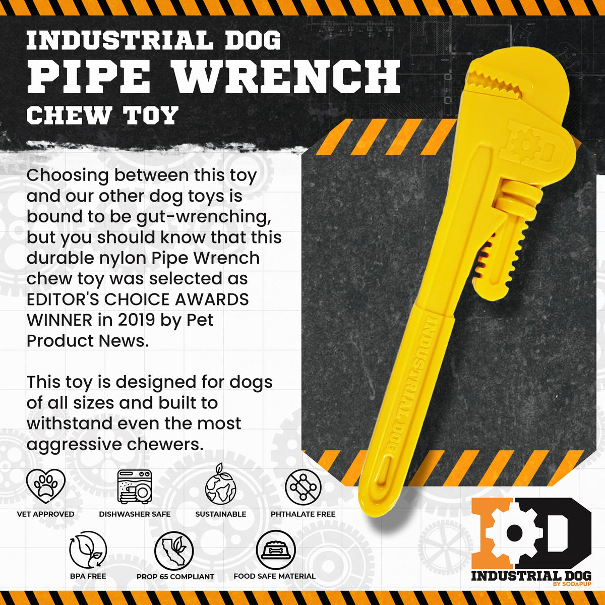 SodaPup Pipe Wrench Nylon Chew Toy - FurrowpetstoreToysSodaPup/True Dogs, LLC