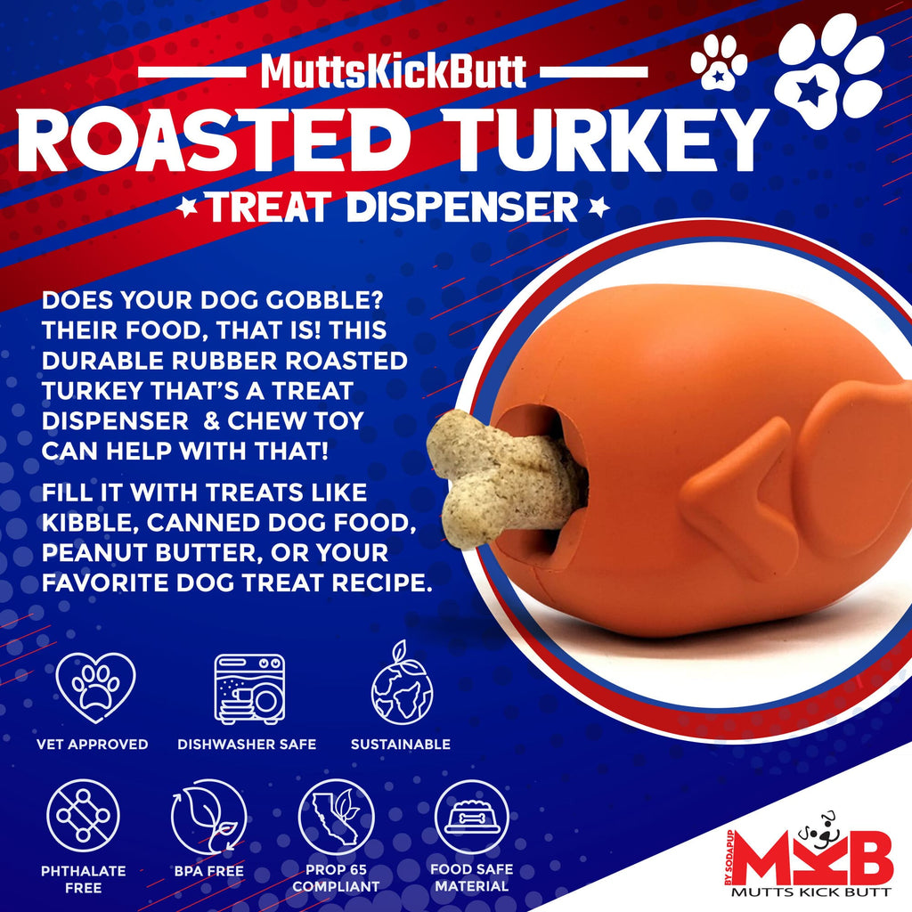 SodaPup Roasted Turkey Treat Dispenser Toy - FurrowpetstoreBowls, Feeding & EnrichmentSodaPup/True Dogs, LLC